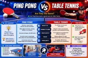 difference between ping pong and table tennis