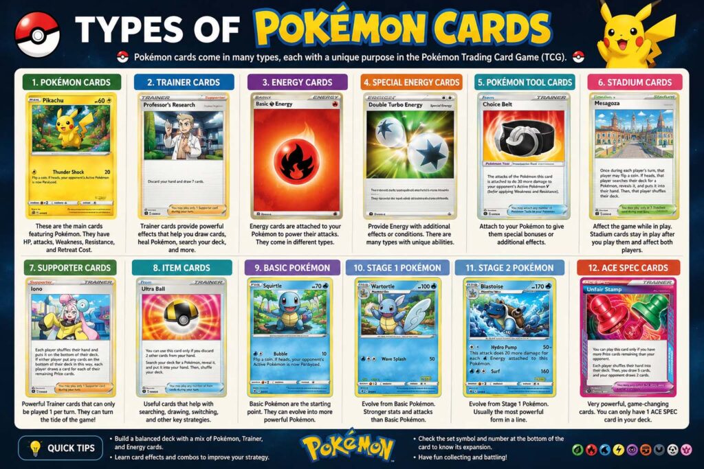 types of pokemon cards