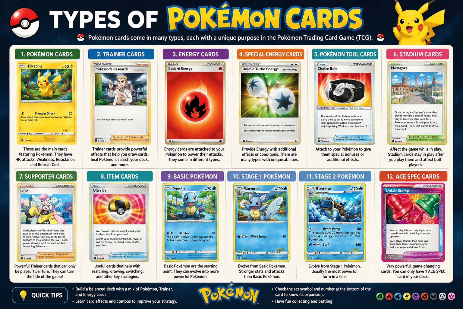 types of pokemon cards