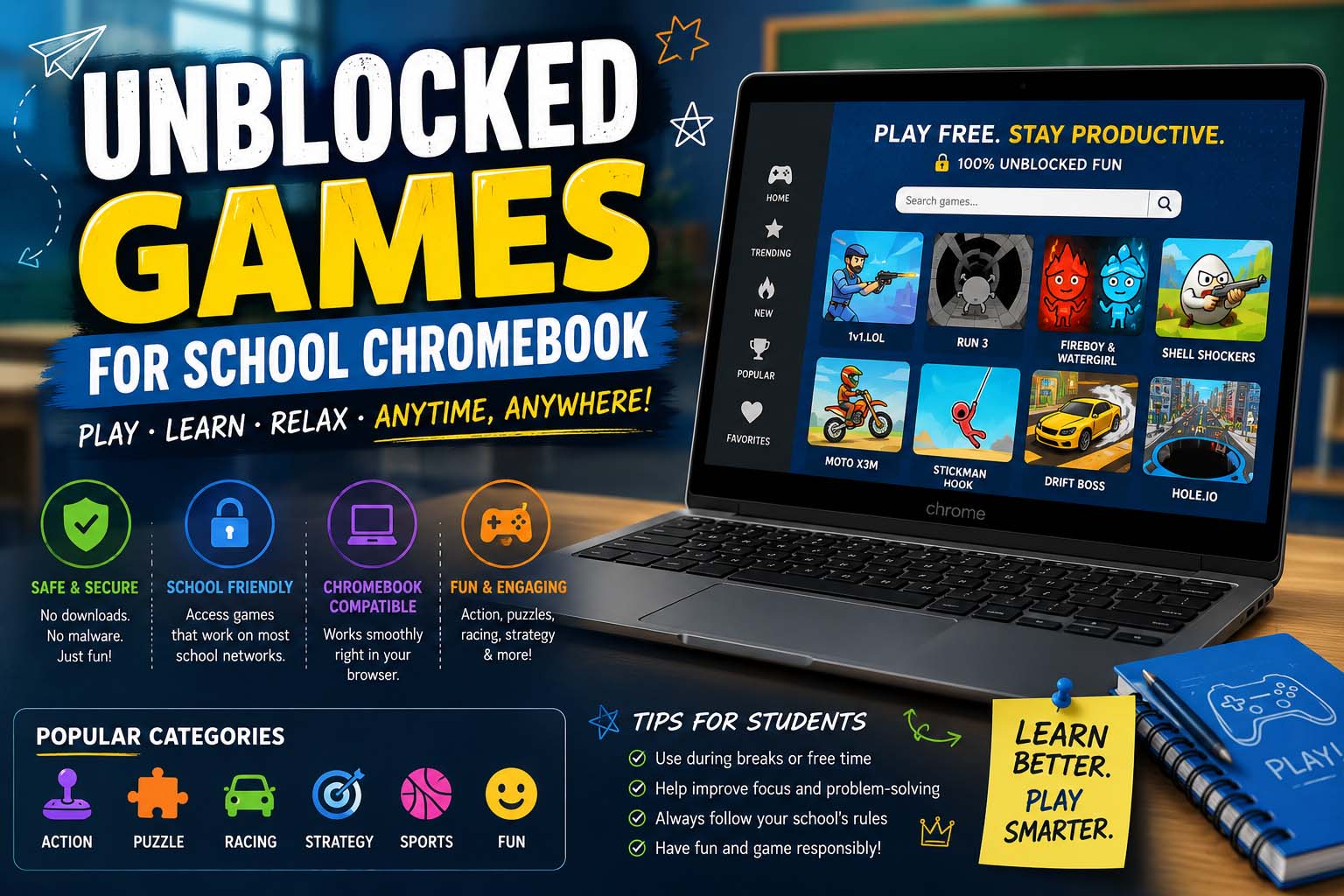 unblocked games for school chromebook