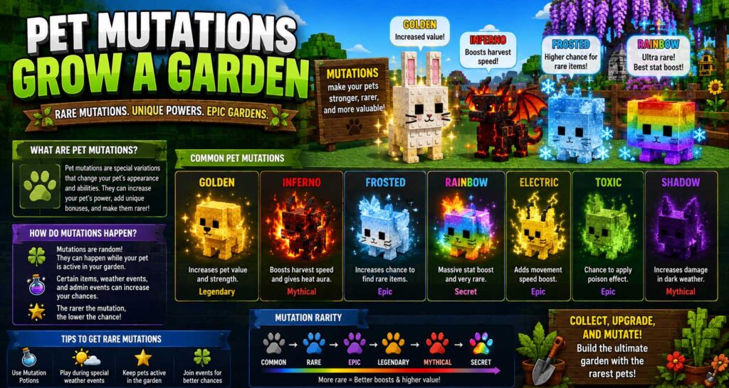 pet mutations grow a garden