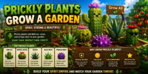 prickly plants grow a garden