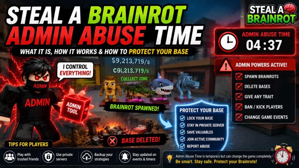 steal a brainrot admin abuse time