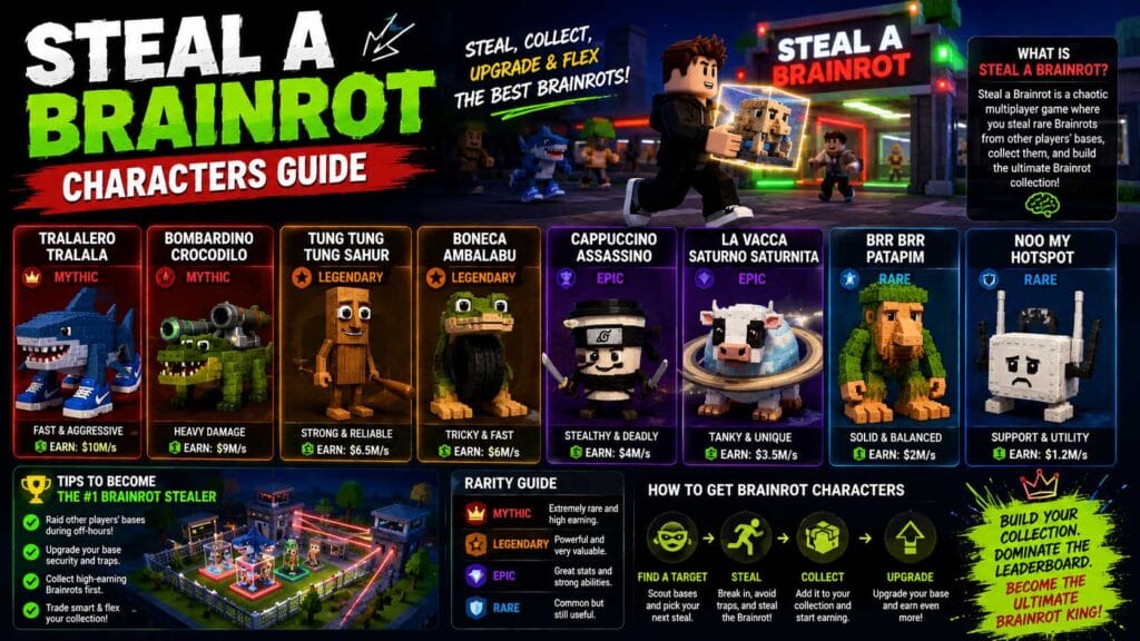 steal a brainrot characters